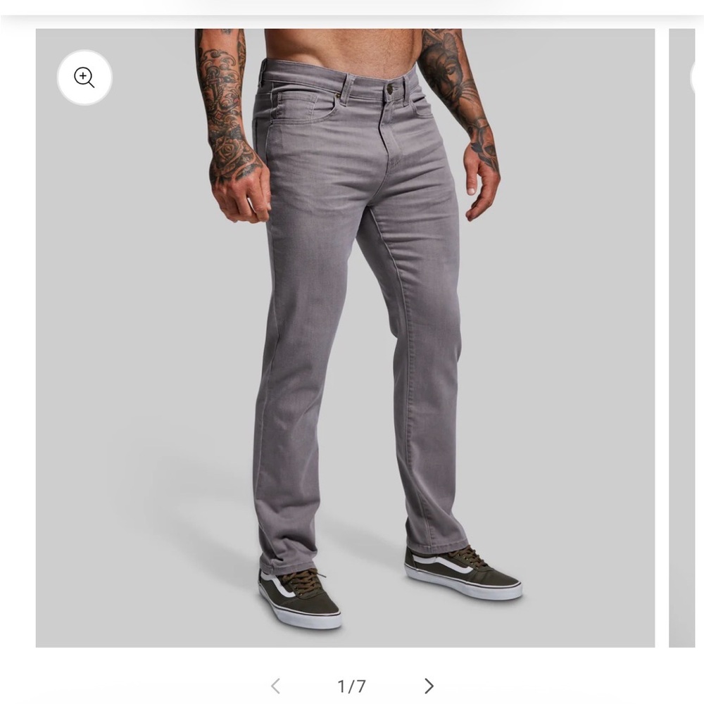 Born Primitive Men's FLEX Athletic Fit Jeans in Gray